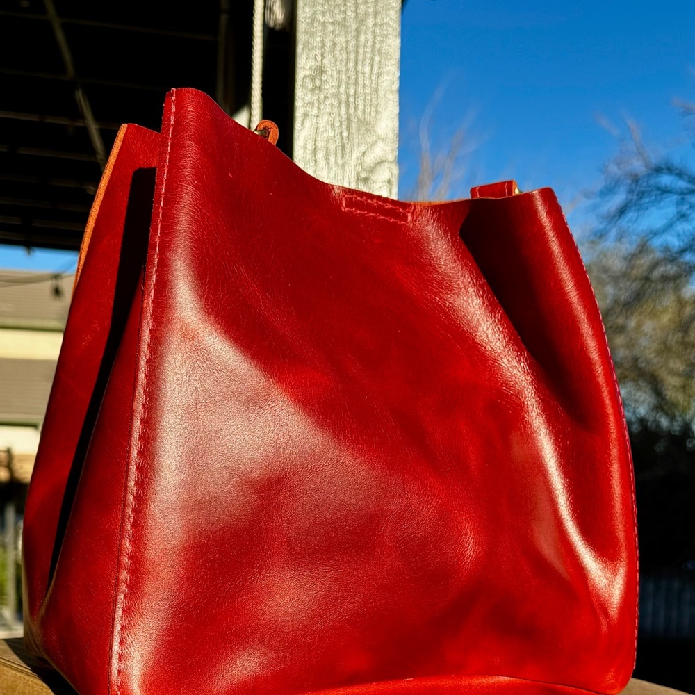 Butterfly Crossbody by Portland Leather Goods (pictured outside) - Picture 4 of 6